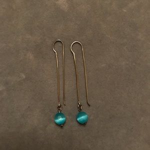 Blue dangle earrings
